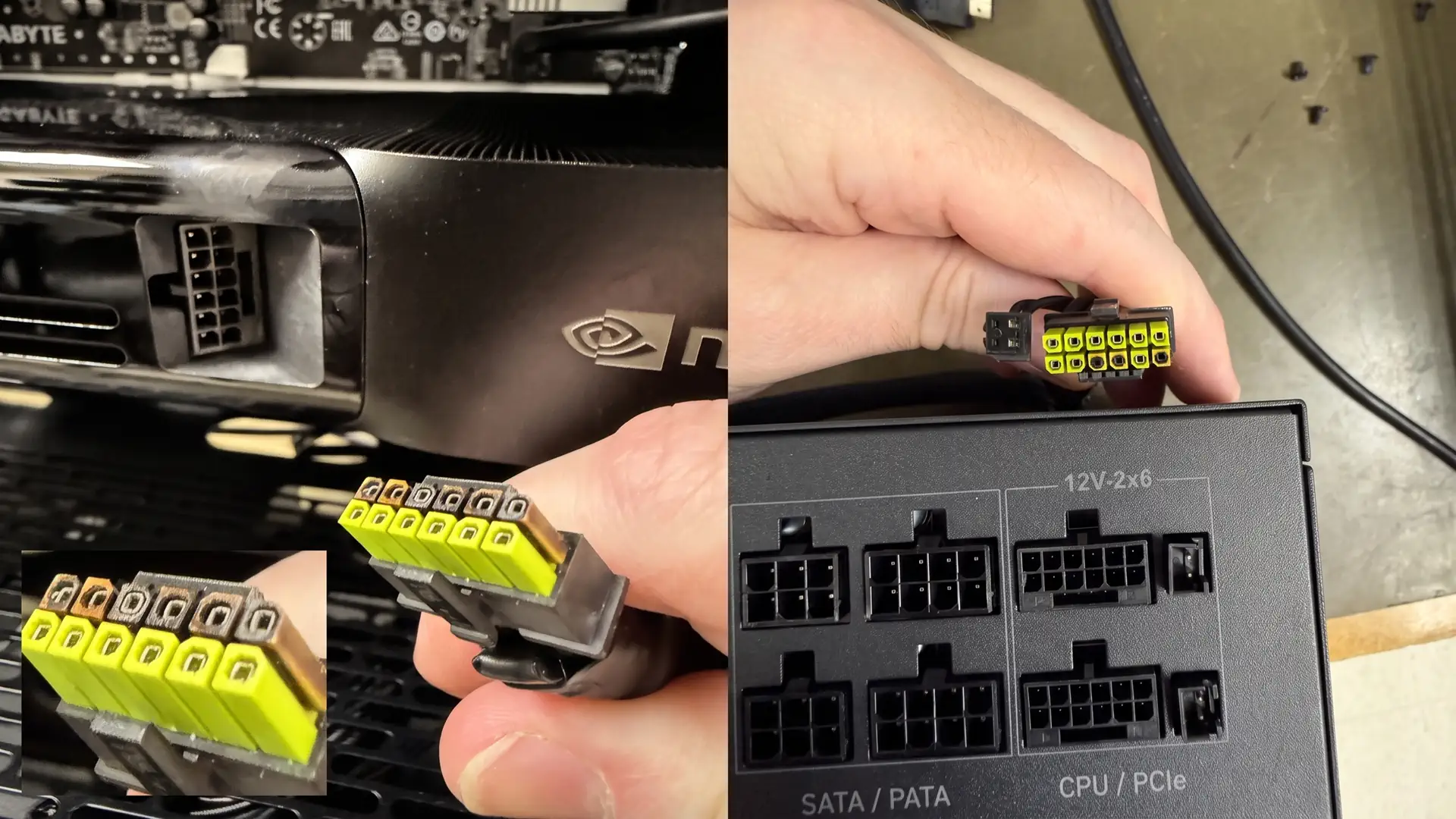Разъем питания RTX PRO 6000 за $16000 расплавился прямо в блоке питания