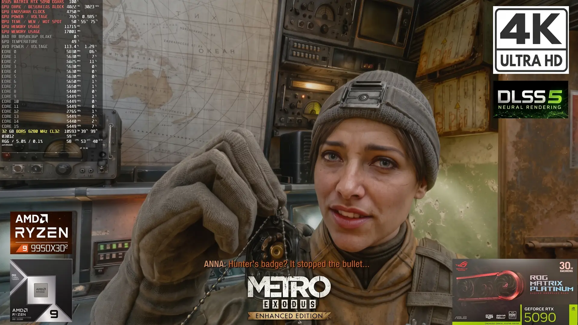 Metro Exodus Enhanced Edition протестировали в 4K Extreme с DLSS 5 и трассировкой лучей на RTX 5090