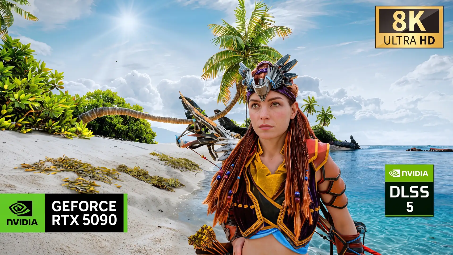 Horizon Forbidden West в 8K с DLSS 5 и трассировкой лучей получила новую детализацию
