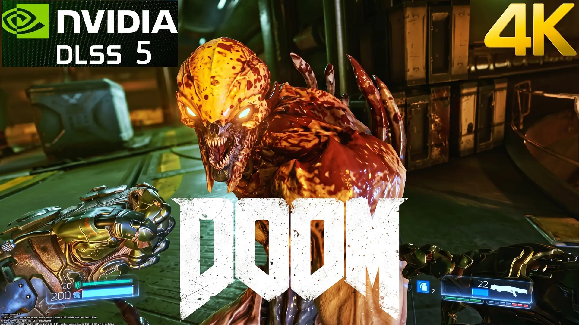 DOOM 2016 запустили в 4K при стабильных 60 FPS с DLSS 5 на RTX 5090
