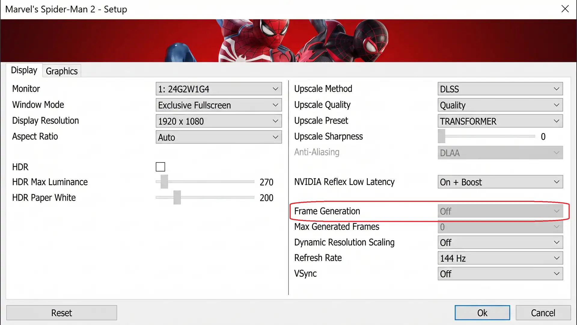 Marvel Spider Man 2 заблокировала генерацию кадров FSR 3 на GeForce RTX после патча