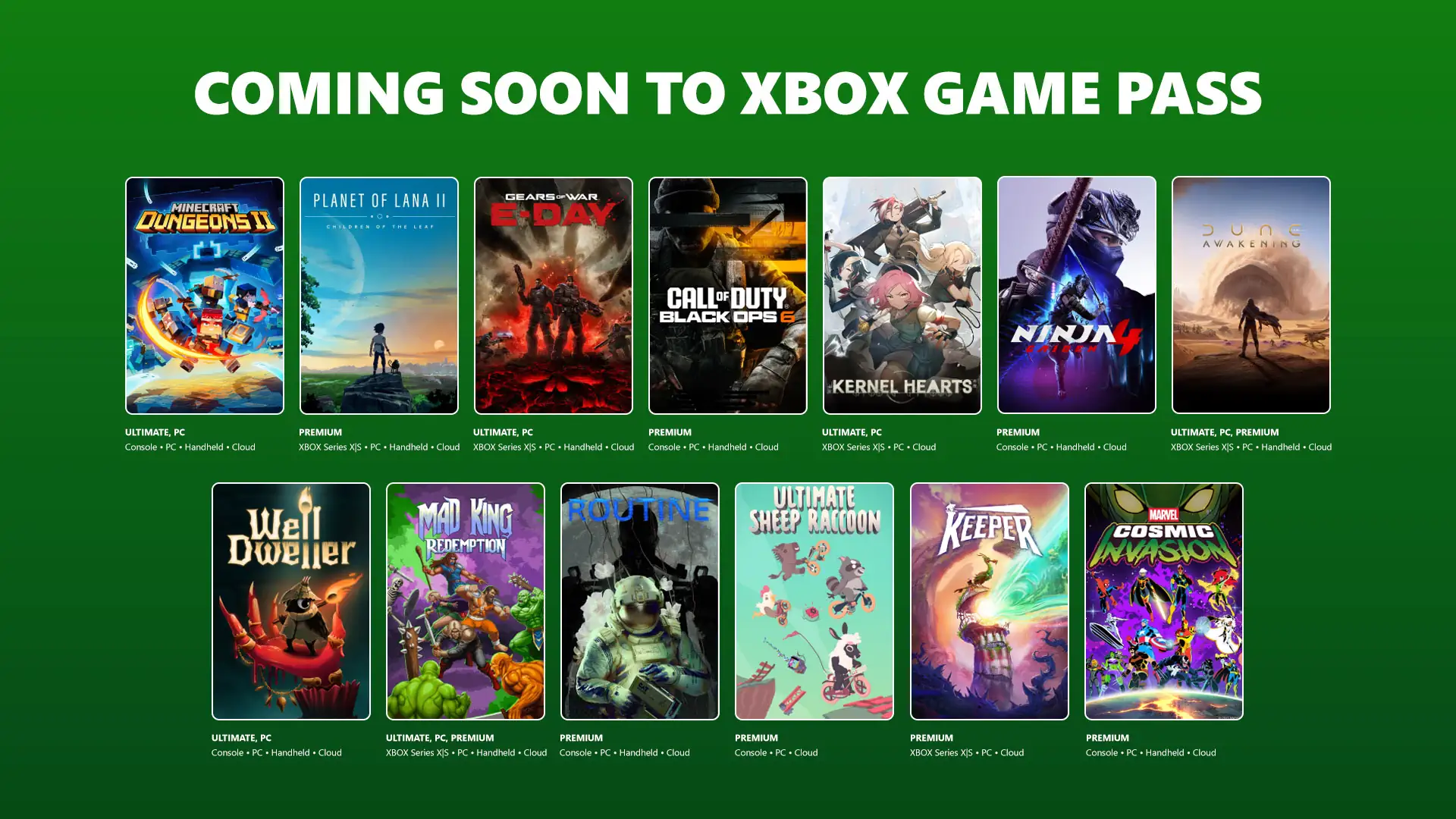 Сентябрьское пополнение каталога Xbox Game Pass принесет более десяти новых игр