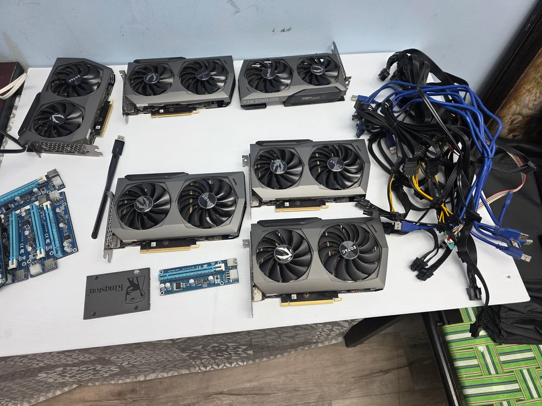 Powerful Gpu Rigs Two mining rigs with 12 RTX 3070 video cards worth $3600 were found in ...