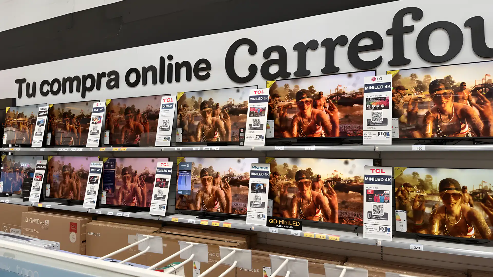 Трейлер Grand Theft Auto VI крутят на телевизорах в супермаркете Carrefour