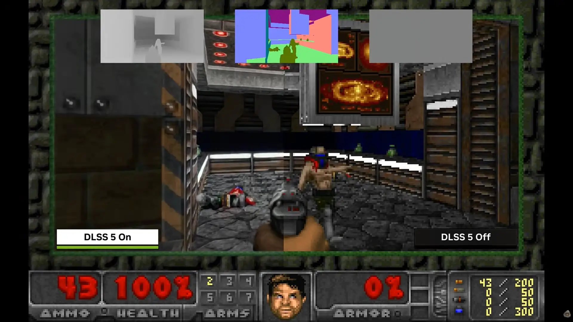 DLSS 5 сгладил пиксельную графику оригинального DOOM без потери ретро стиля