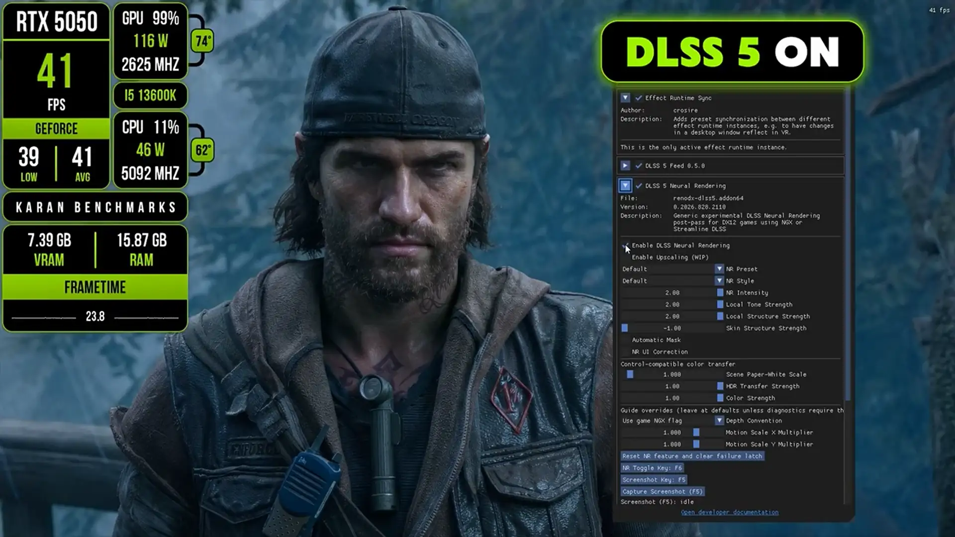 DLSS 5 обрушила производительность RTX 5050 в Days Gone с 99 до 41 FPS