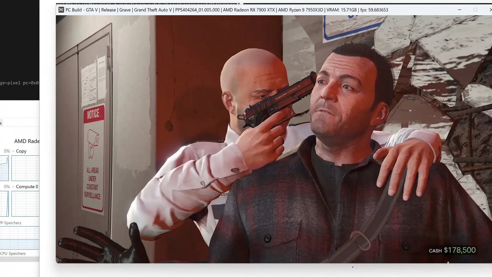 GTA V для PS5 запустили на ПК через эмулятор KytyPS5 на Ryzen 9 9950X3D и RX 7900 XT с 60 FPS