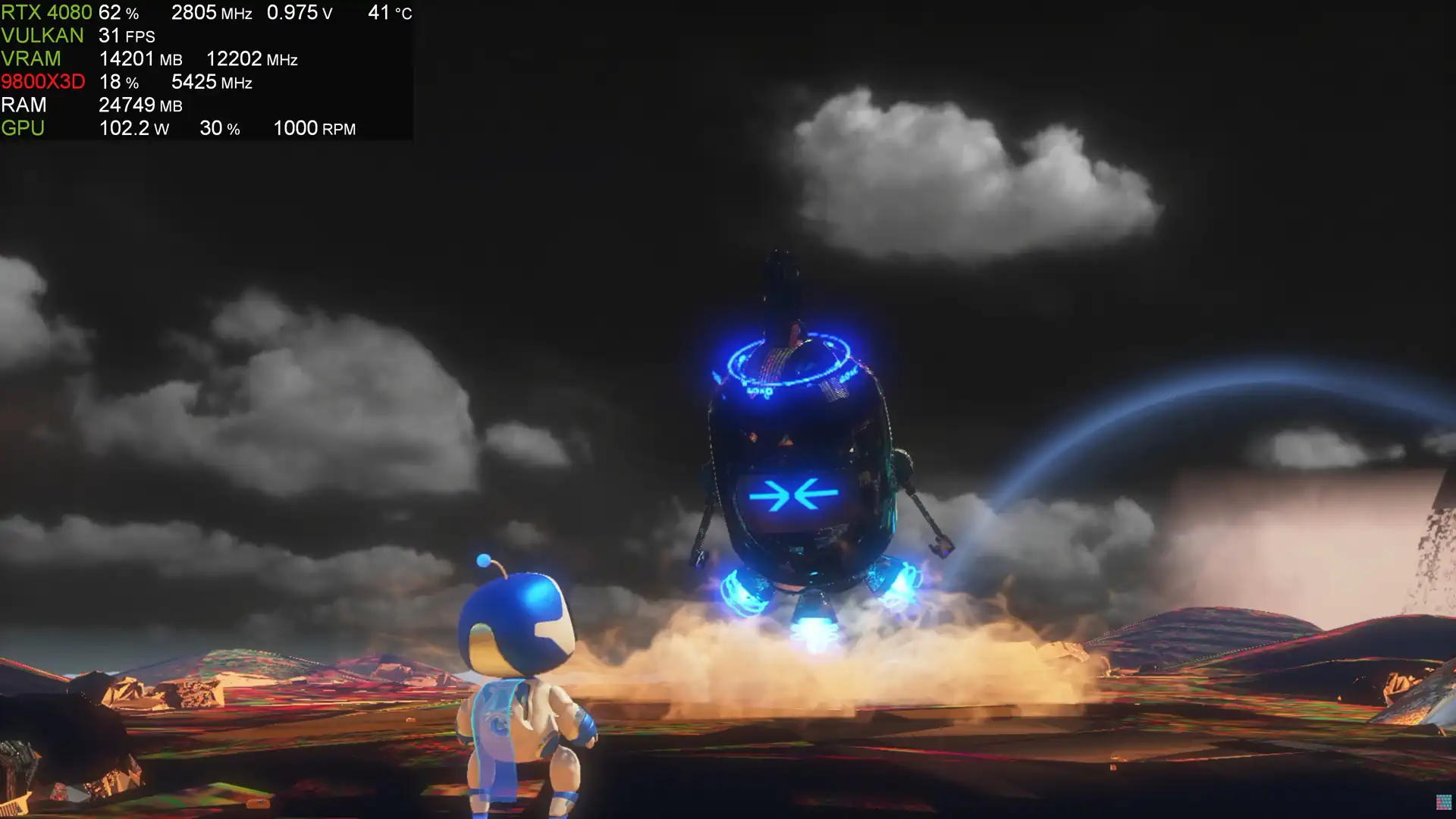 Эмулятор PS5 KytyPS5 запустил Astro Bot на GeForce RTX 4080 с 24–31 FPS