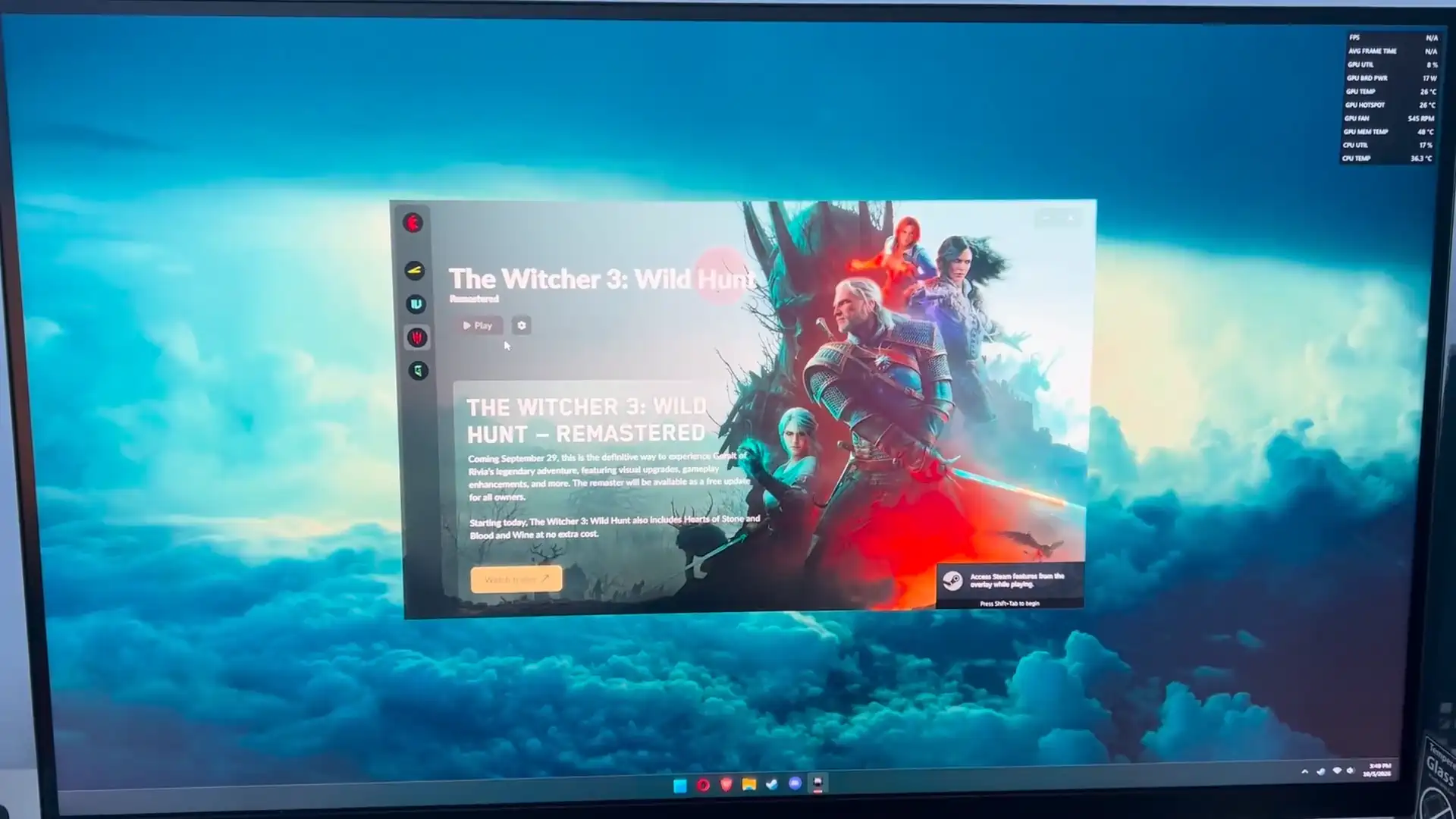 Замена RTX 3080 на RX 9070 XT вызвала зеленые вспышки в The Witcher 3 Remastered