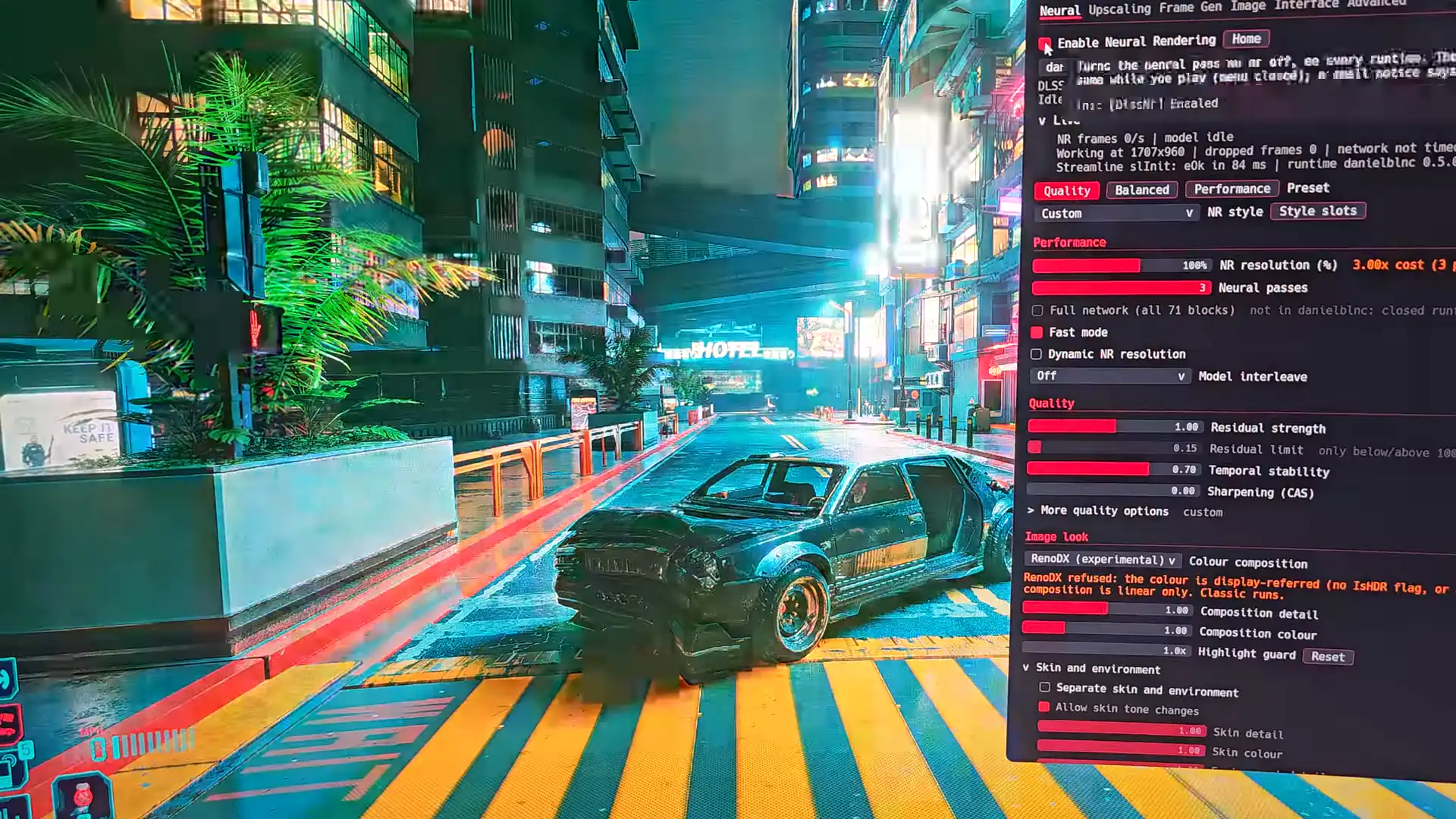 DLSS 5 достиг 85 FPS на Radeon RX 9070 XT с генерацией кадров в Cyberpunk 2077