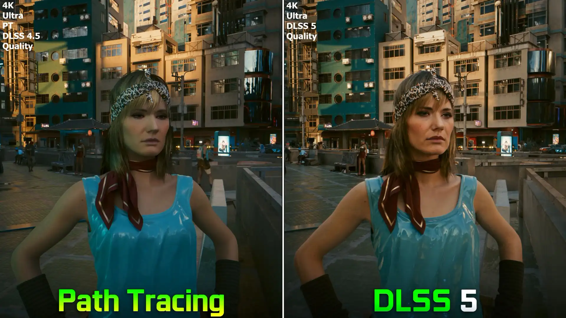 Cyberpunk 2077 с DLSS 5 оказалась медленнее трассировки путей на RTX 5090 в 4K