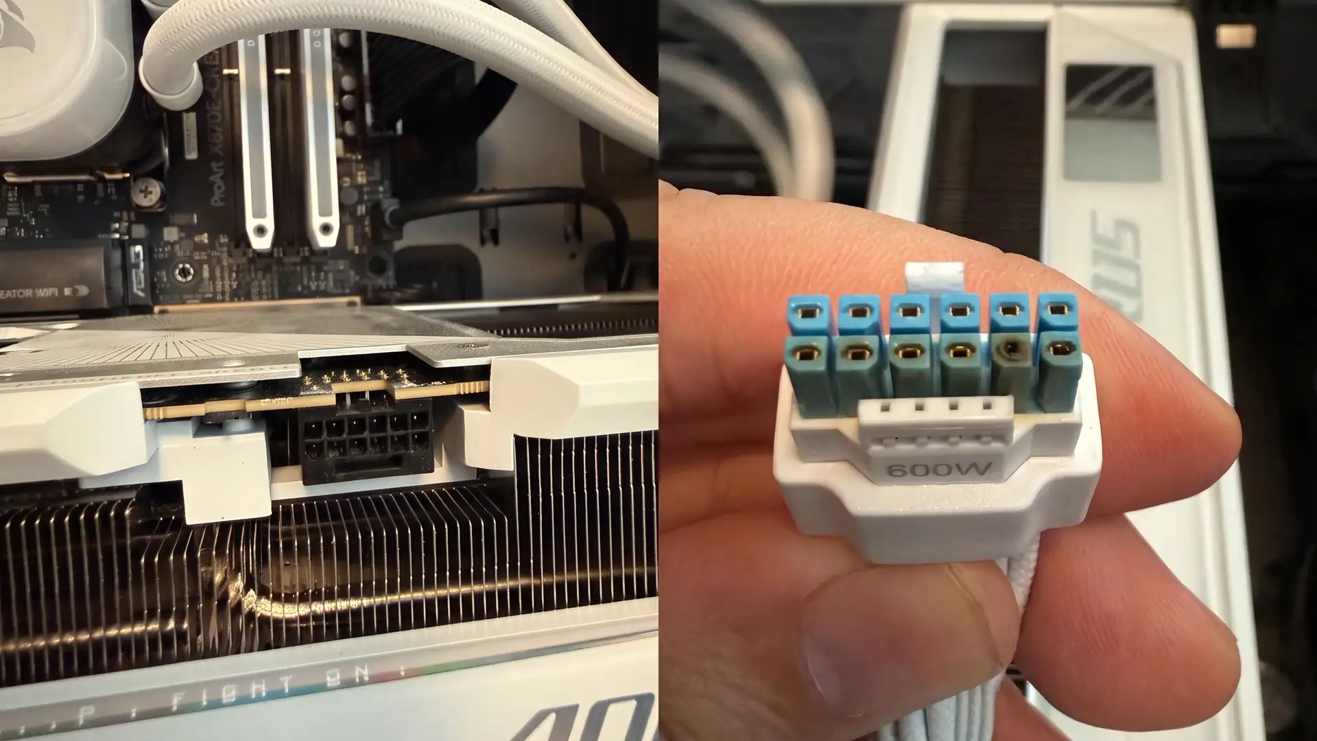 Владелец RTX 5090 столкнулся с черными экранами и оплавлением коннектора