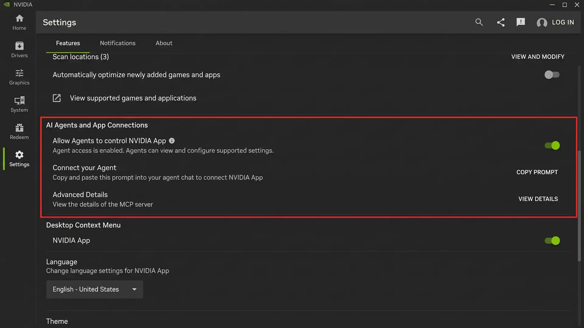 В обновление NVIDIA App добавили локальный сервер MCP для управления через ИИ