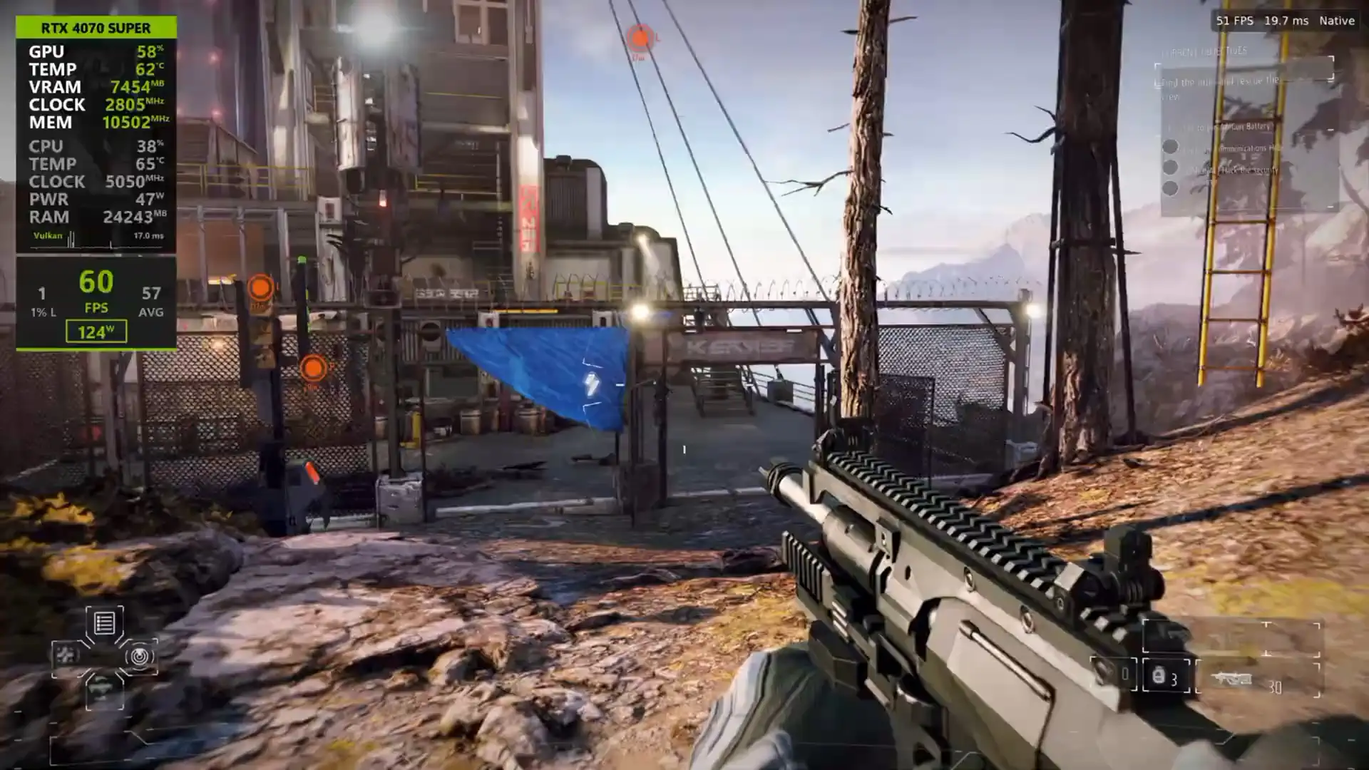 Нативный порт Killzone Shadow Fall показал около 60 FPS на RTX 4070 Super в 1440p