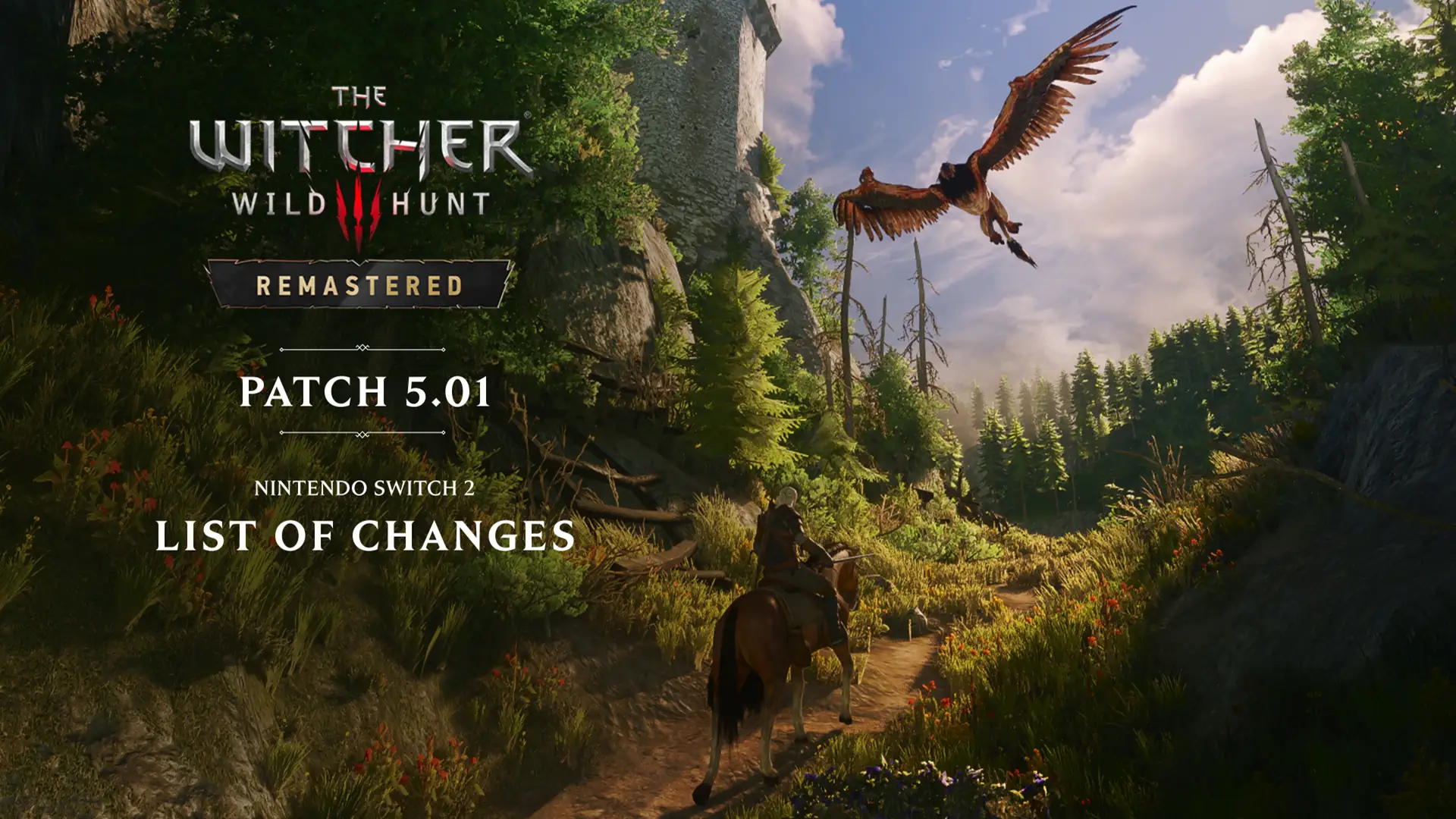 Для The Witcher 3 Wild Hunt Remastered на Nintendo Switch 2 вышел патч 5.01