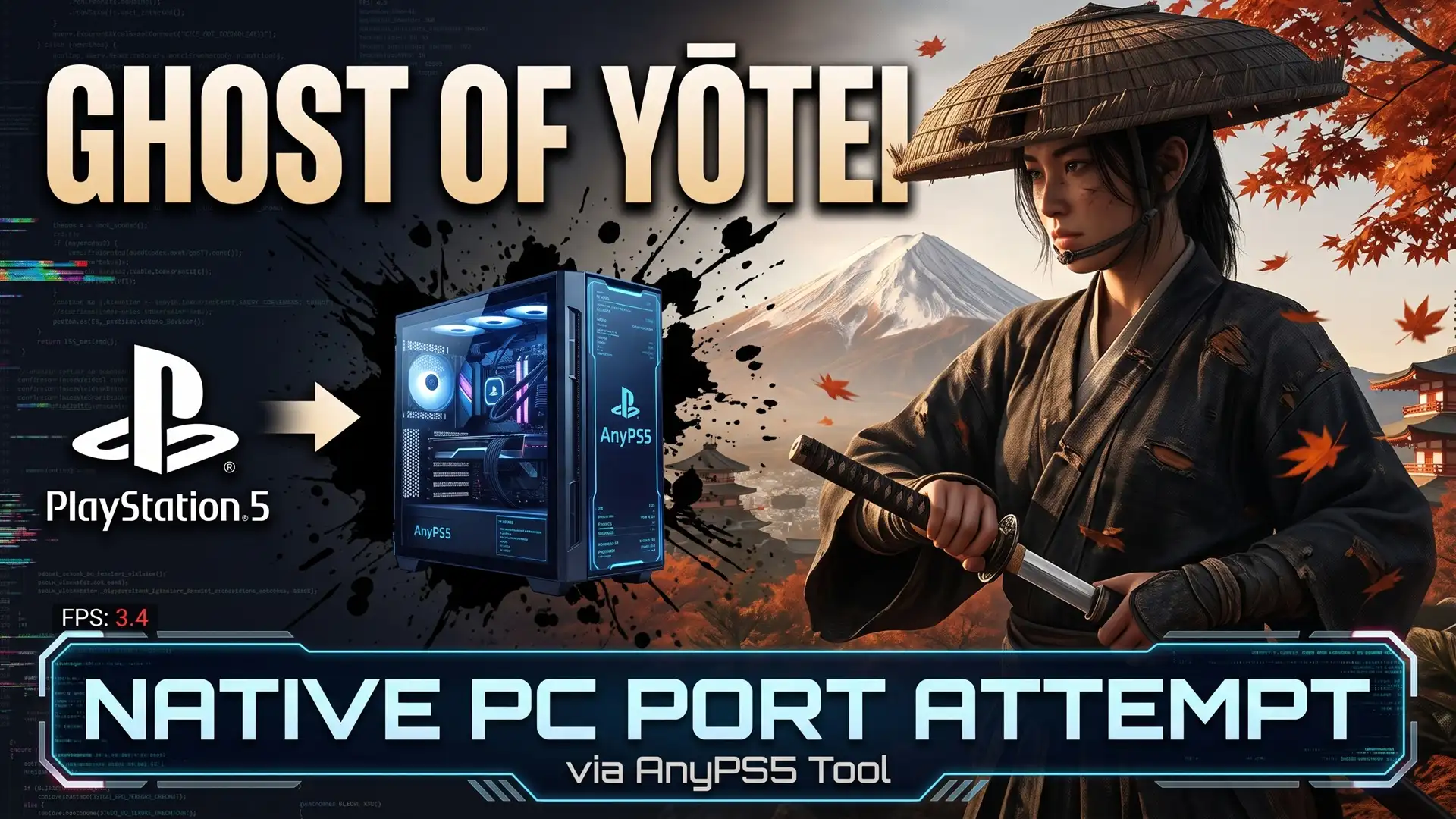 Запуск Ghost of Yōtei на ПК через эмулятор AnyPS5