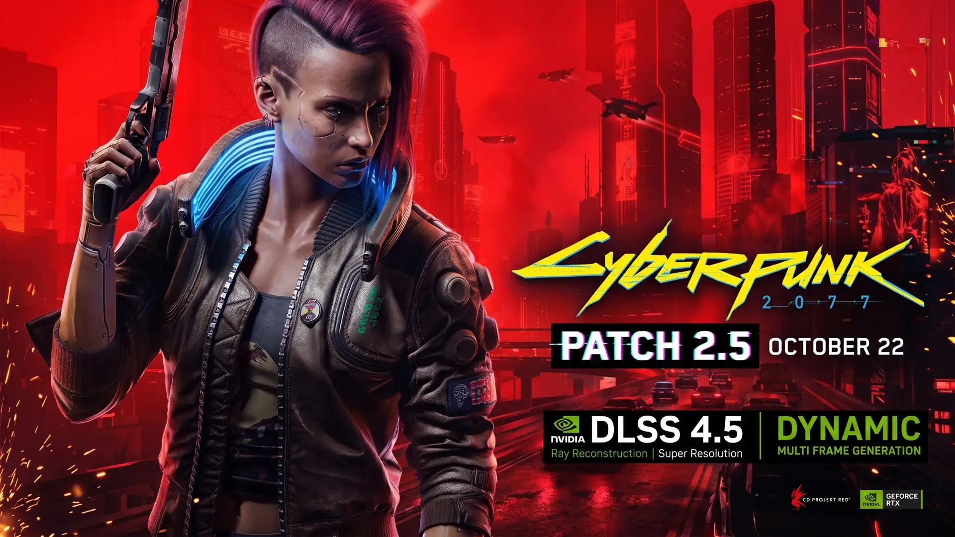 Cyberpunk 2077 получит поддержку DLSS 4.5 и Dynamic Multi Frame Generation в обновлении 2.5
