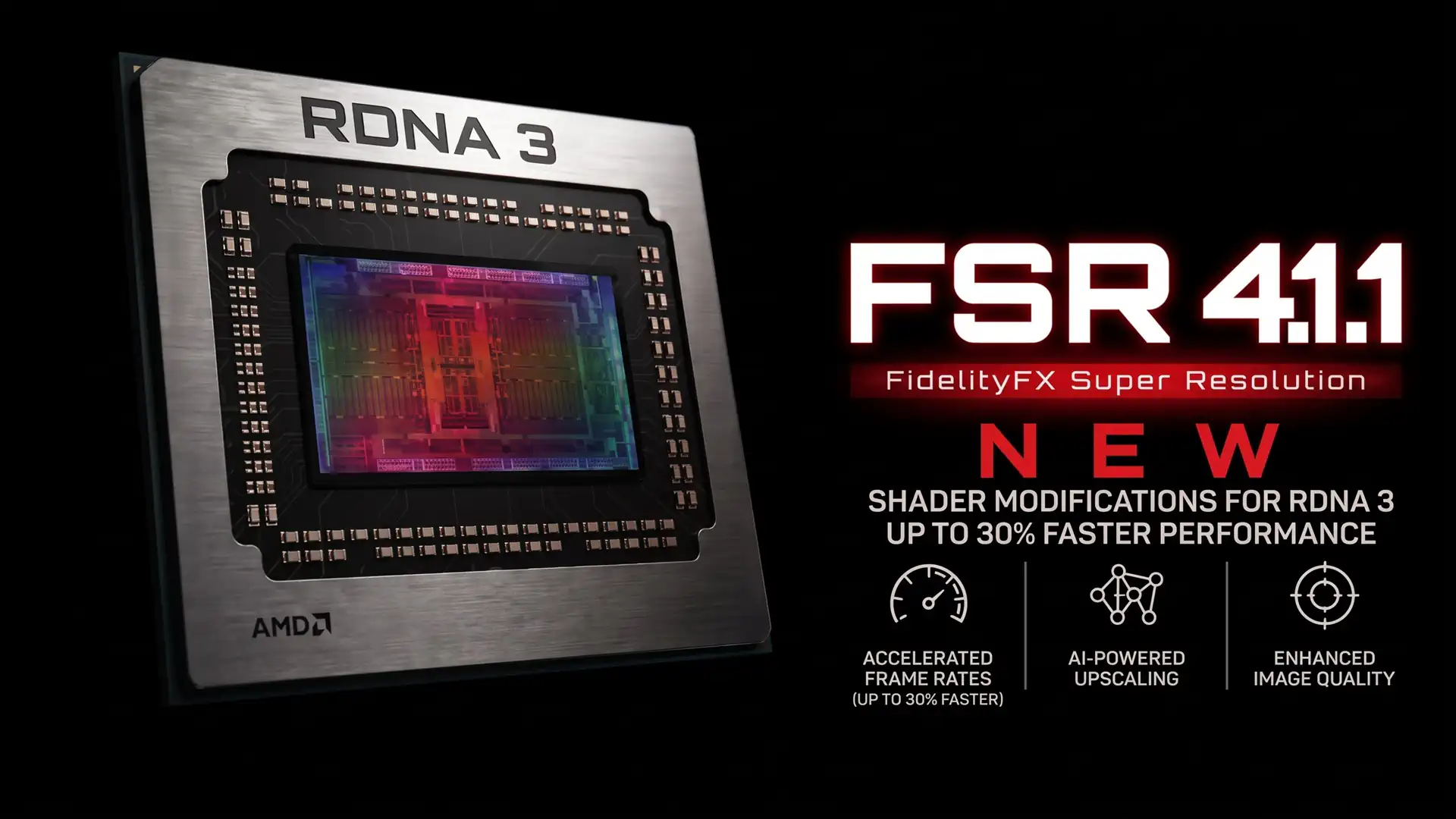 FSR 4.1.1 стал быстрее на 30% благодаря модификации шейдеров для RDNA 3