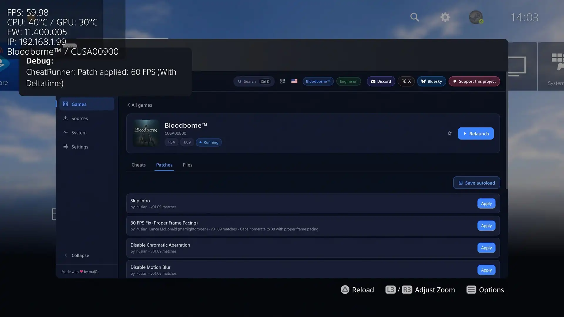 Bloodborne получила 60 FPS на PlayStation 5 с исправлением тайминга через CheatRunner