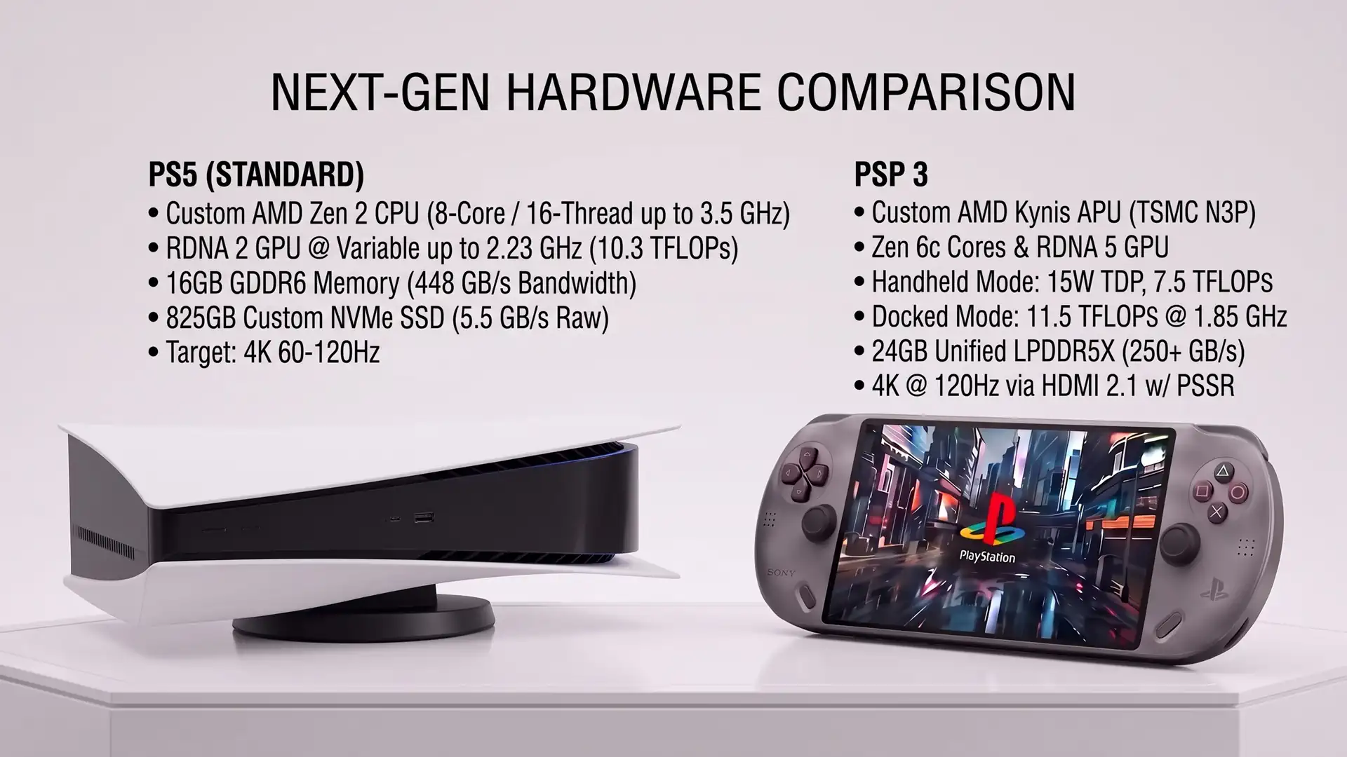 PSP 3 Handheld на TSMC N3P получит 11,5 Тфлопс и превзойдет PS5 в режиме док станции
