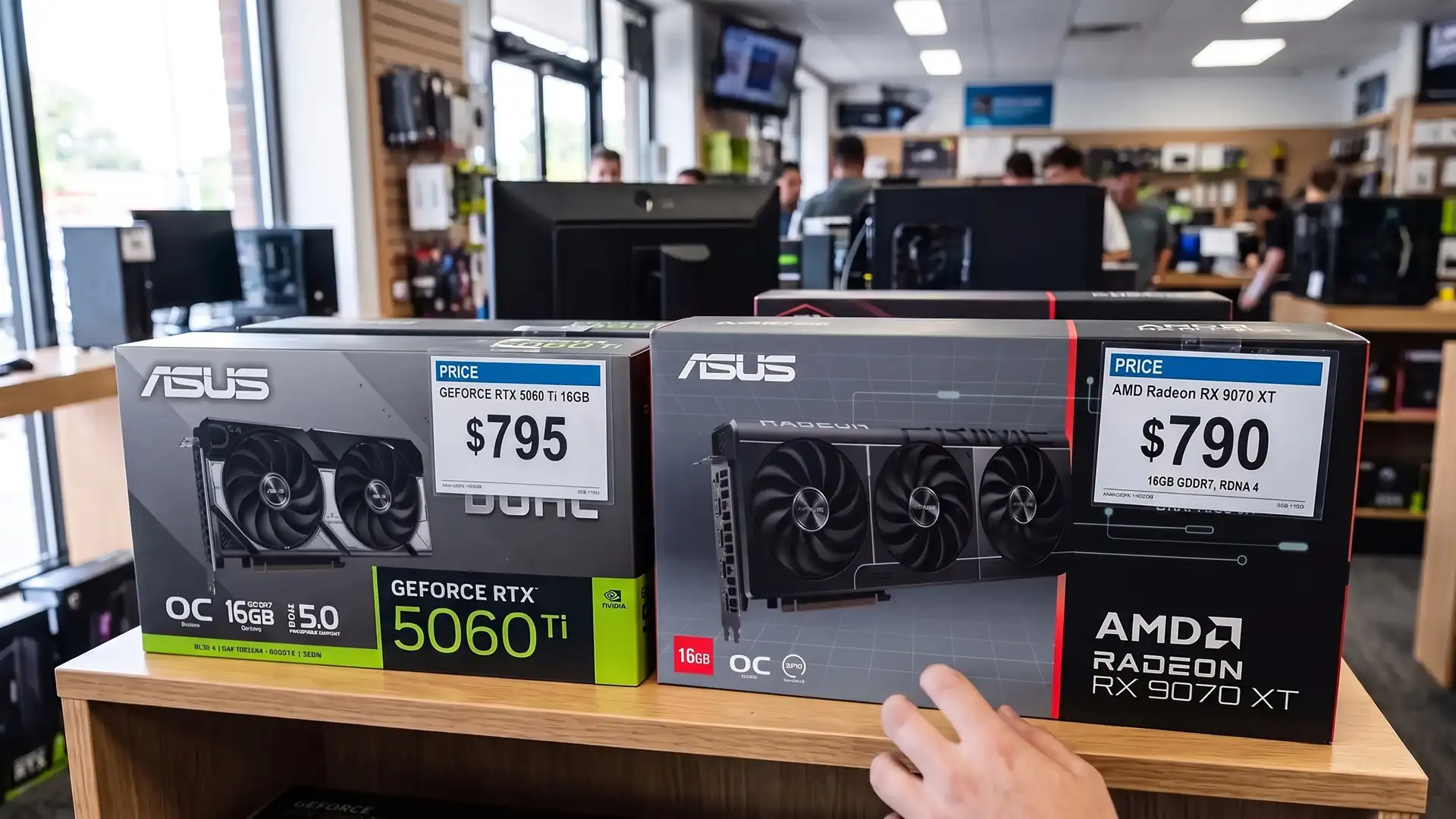 Старшая Radeon RX 9070 XT продаётся в магазинах на $5 дешевле RTX 5060 Ti 16 ГБ