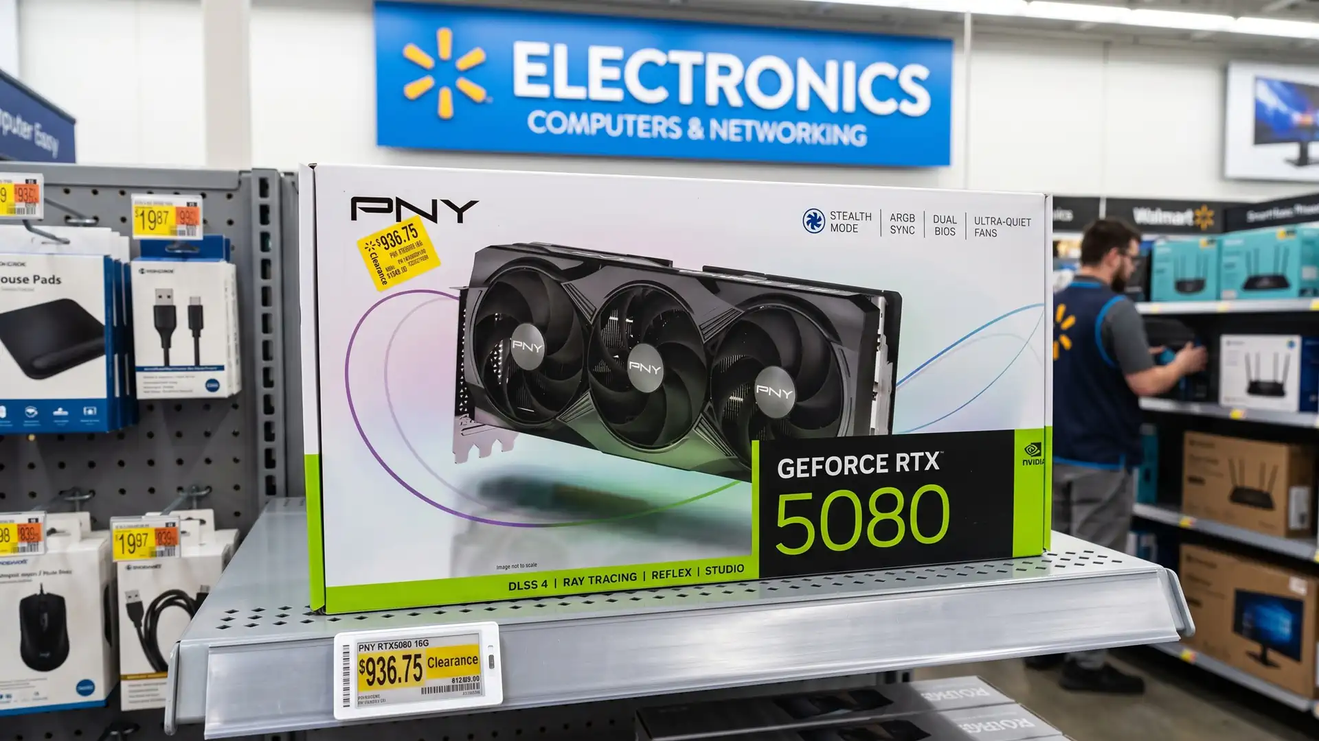 PNY GeForce RTX 5080 за $936.75 нашли в Walmart со скидкой более 25%
