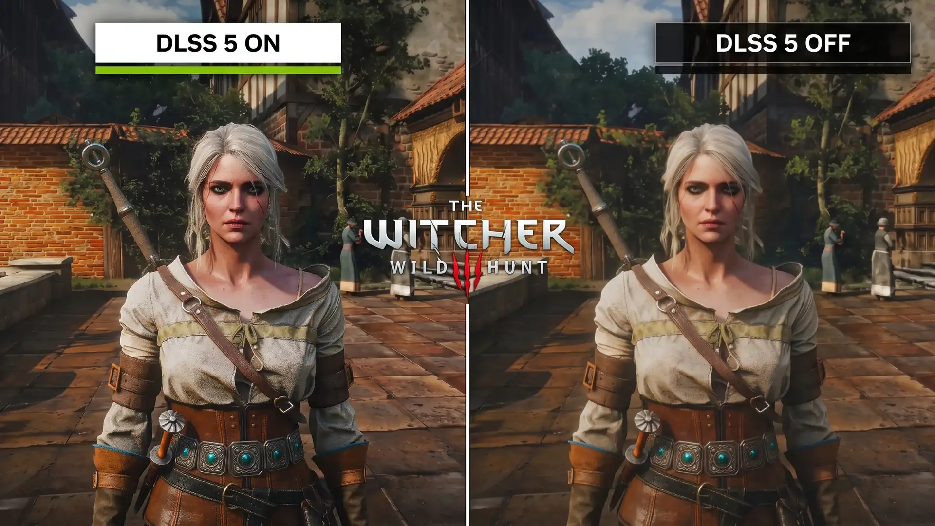 DLSS 5 состарил Цири в The Witcher 3 Remastered, добавив детализации коже и волосам