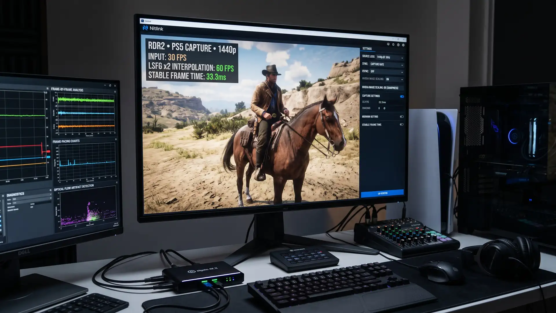 Захват 30 FPS и LSFG x2 обеспечивают самую плавную картинку для игр с PlayStation 5