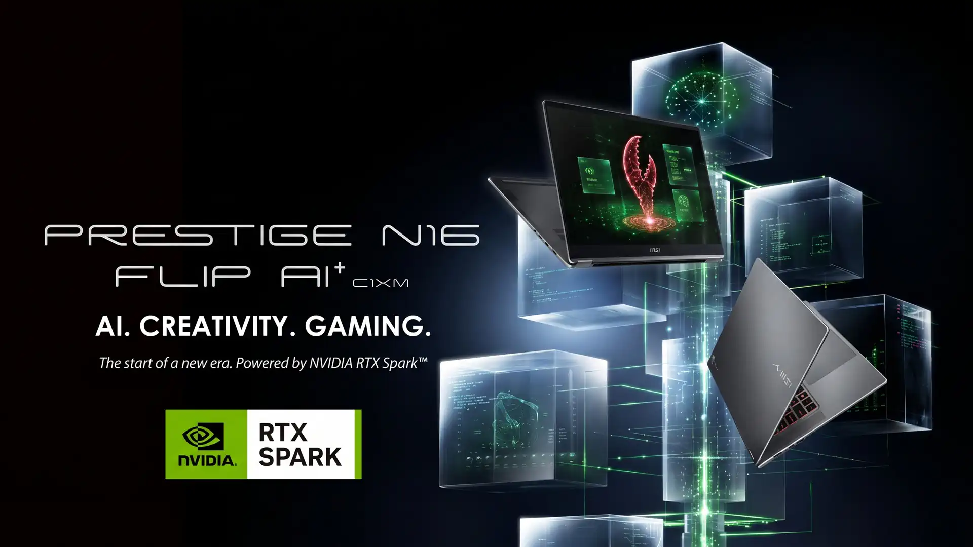 MSI представила Prestige N16 Flip AI+ с RTX Spark, 128 ГБ памяти и производительностью 1 Пфлопс