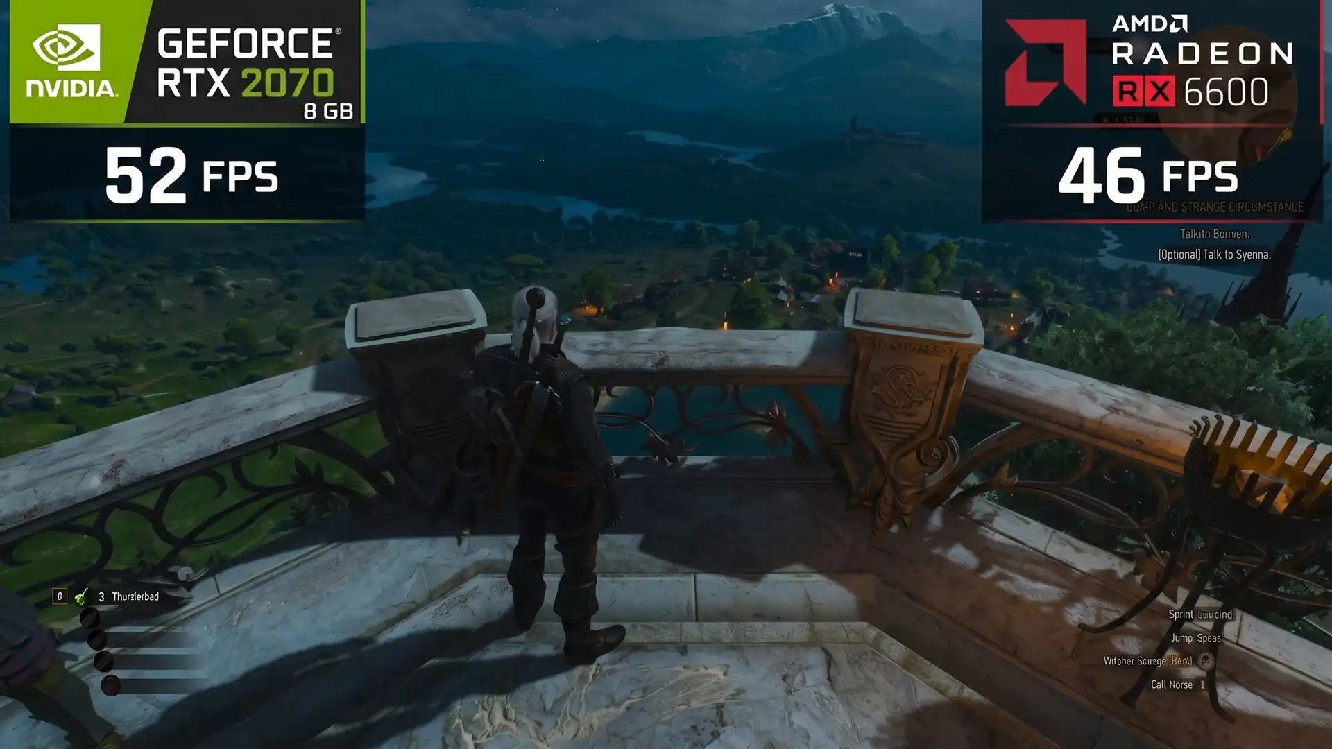 Radeon RX 6600 уступила GeForce RTX 2070 в обновленной The Witcher 3 с патчем 5.01