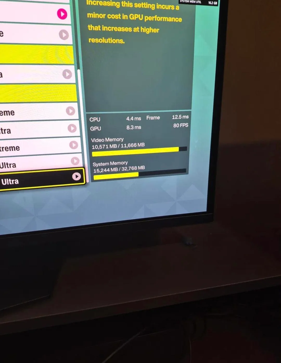 forza horizon 6 not utilising vram v0 fv9e857z862h1
