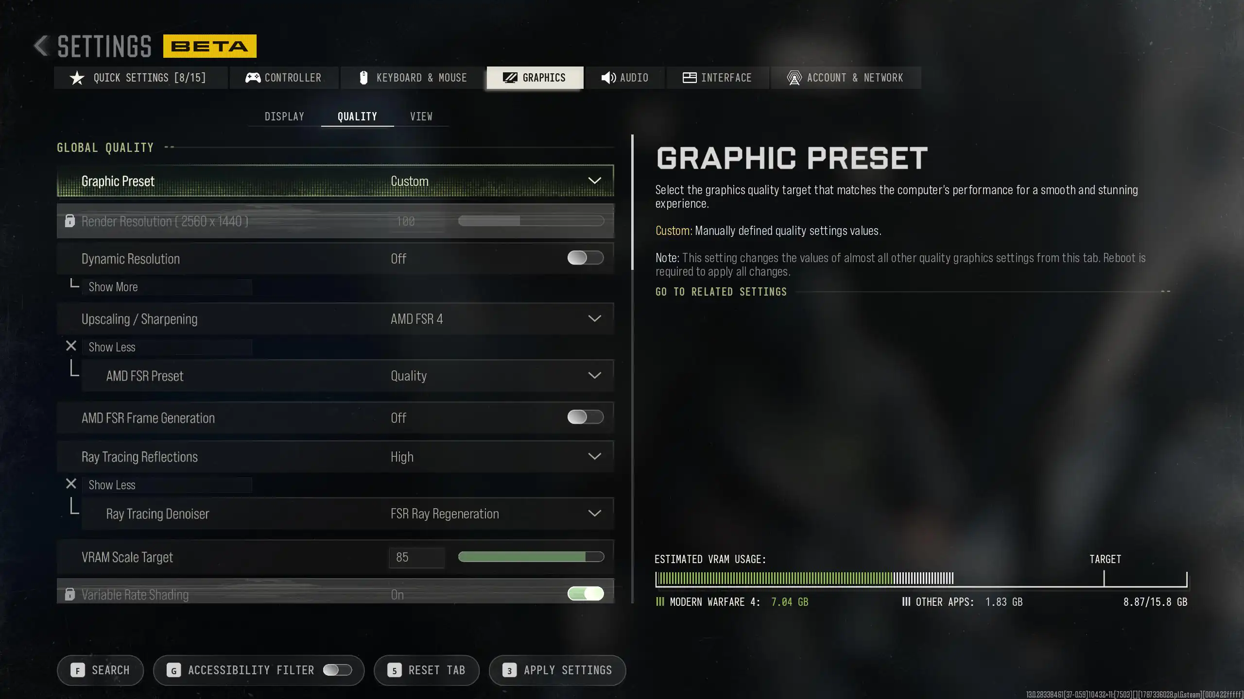 Бета Modern Warfare 4 получила полную поддержку FSR 4 с Ray Regeneration