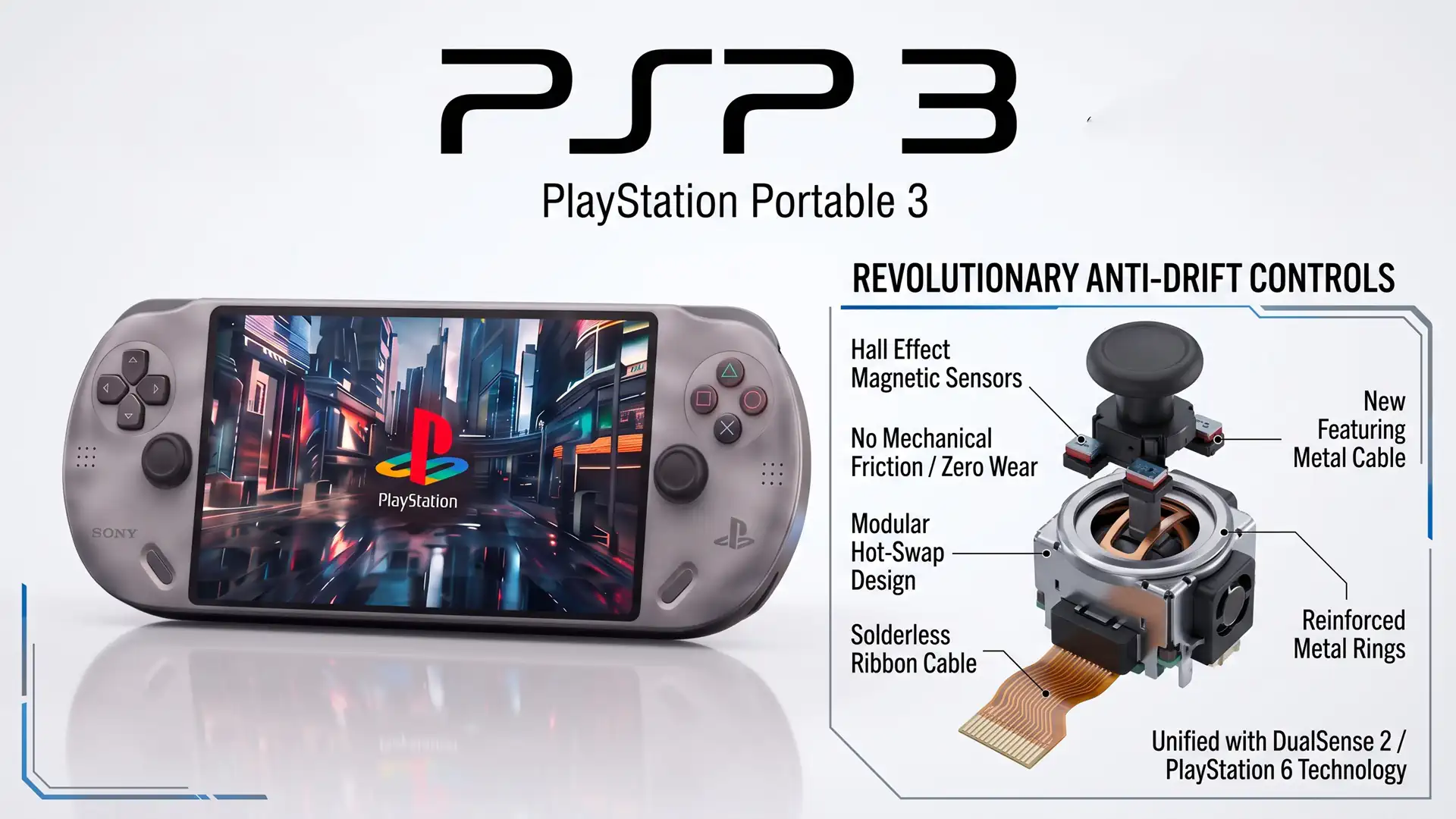 PSPS 3 Handheld сожет получить аналоговые стики на датчиках Холла
