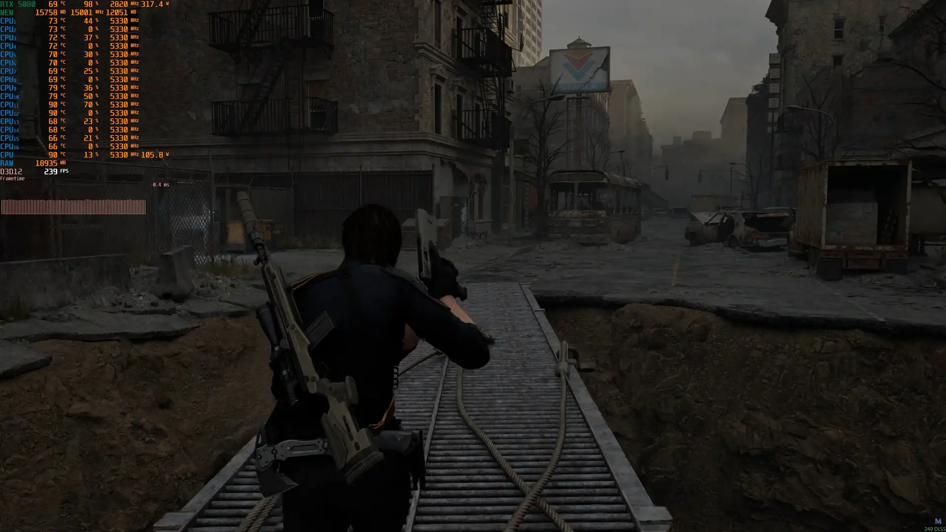 NVIDIA DLSS 4.5 Ray Reconstruction убирает гостинг и мерцание в Resident Evil Requiem