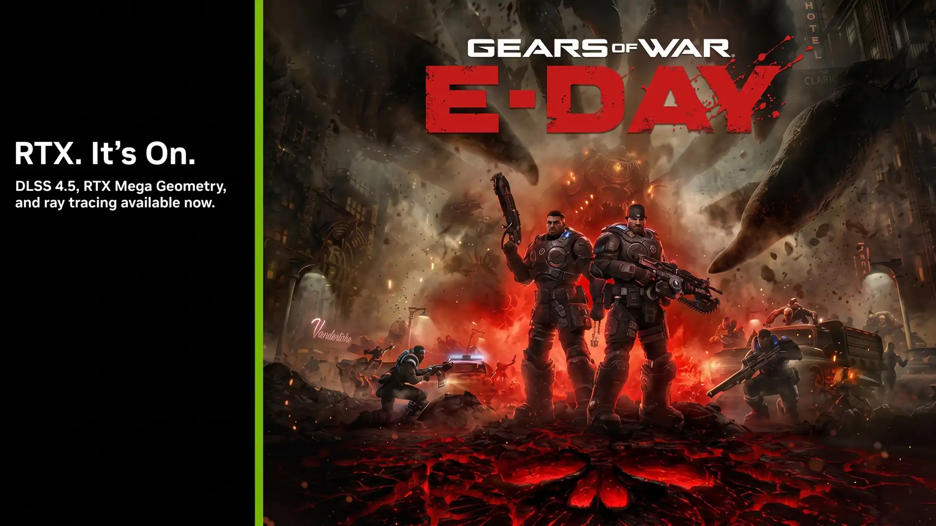 Gears of War E-Day: бенчмарки GeForce RTX 50 c NVIDIA DLSS 4.5 и RTX Mega Geometry