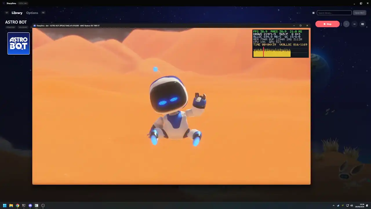 Эмулятор PlayStation 5 запустил Astro Bot с 40 FPS на Radeon RX 7900 XT