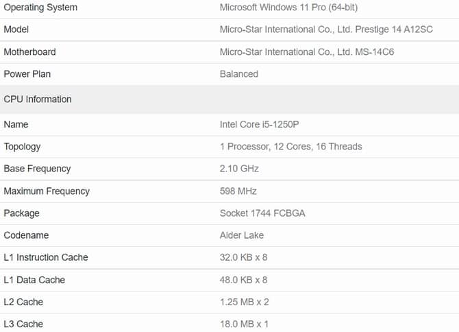 28 intel core i5 1250p nowy procesor alder lake p dla ultrabookow przetestowany wypada lepiej od core i7 11800h 1 1
