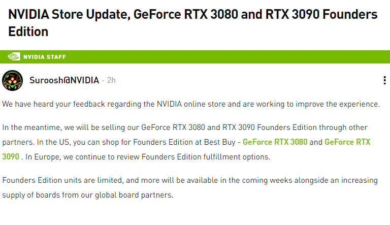 2 3 NVIDIA Store Update Founders Edition
