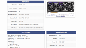 Слит BIOS для ASUS RTX 5090 D: лимит питания в 2001 Вт