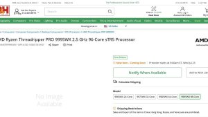 AMD Ryzen Threadripper PRO 9000WX на базе Zen 5 поступает в продажу: предзаказы стартуют 23 июля
