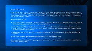 VR теряет позиции: Beat Saber больше не поддерживается на PS4 и PS5