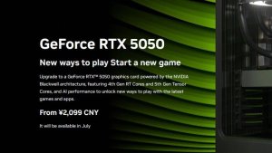 GeForce RTX 5050 может выйти в Китае раньше — уже 1 июля