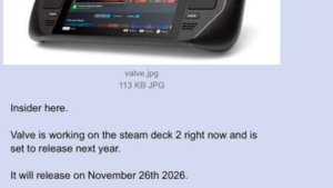 Steam Deck 2 выйдет 26 ноября 2026 года с OLED-дисплеем 120 Гц и новым Ryzen Z2 Extreme