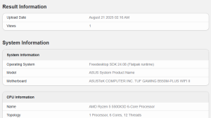 AMD Ryzen 5 5500X3D прошёл тесты в Geekbench
