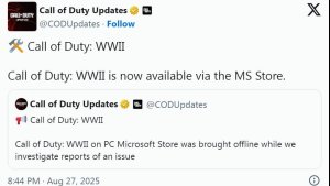 Call of Duty: WWII вернулась в Microsoft Store и PC Game Pass после устранения уязвимости