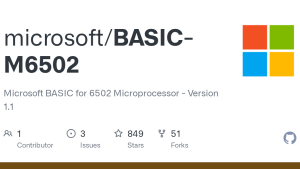 Microsoft открыла исходный код BASIC для процессора 6502