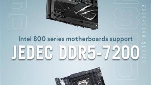 ASUS подтвердила поддержку DDR5-7200 на материнских платах Intel 800-й серии
