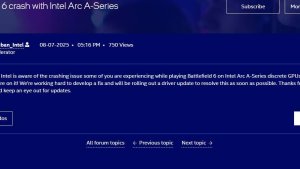 Battlefield 6 вызывает сбои на видеокартах Intel Arc A-серии
