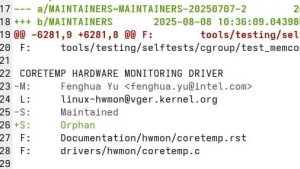Intel оставила драйвер Coretemp для Linux без поддержки после ухода ключевого разработчика