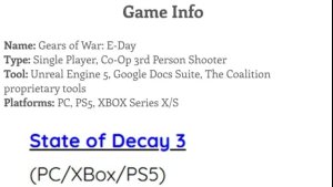 Gears of War: E-Day и State of Decay 3 могут выйти на PS5